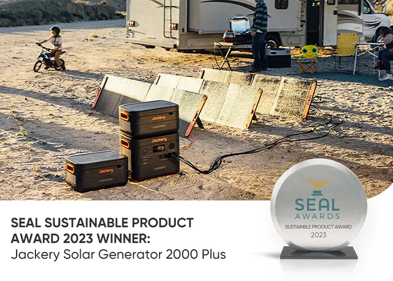 Jackery's Solar Generator 2000 Plus Receives Prestigious SEAL Sustainable Product Award 2023