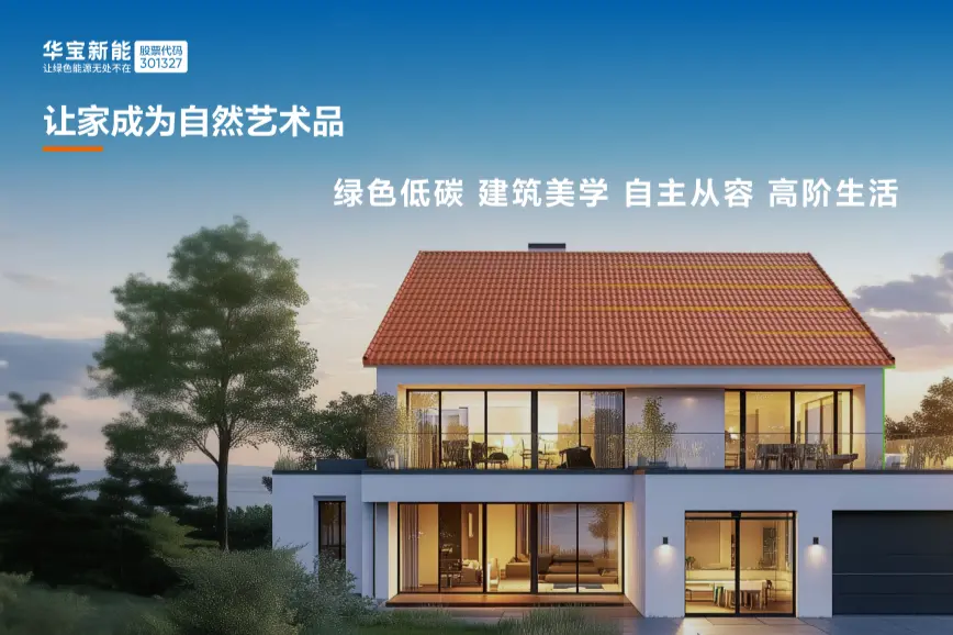 华宝新能曲面光伏瓦亮相双展，以能源美学解锁“好房子”新范式